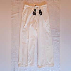 Polo Ralph Lauren Womens Corduroy Classic Cropped White Pants, Size 2, NWT